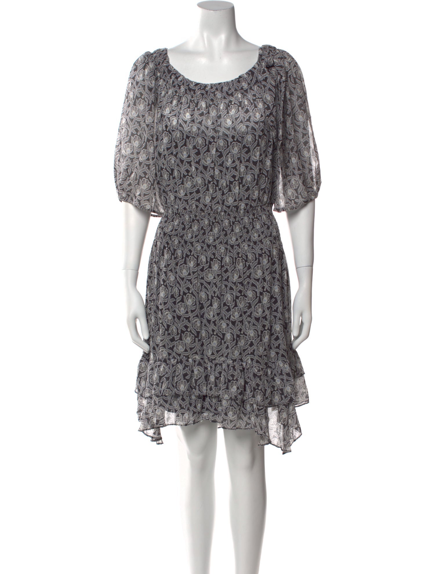 Rebecca Taylor Floral Print Knee-Length Dress