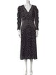 Rebecca Taylor Polka Dot Print Midi Length Dress