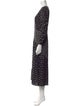 Rebecca Taylor Polka Dot Print Midi Length Dress