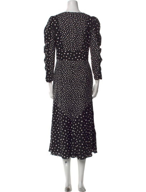 Rebecca Taylor Polka Dot Print Midi Length Dress