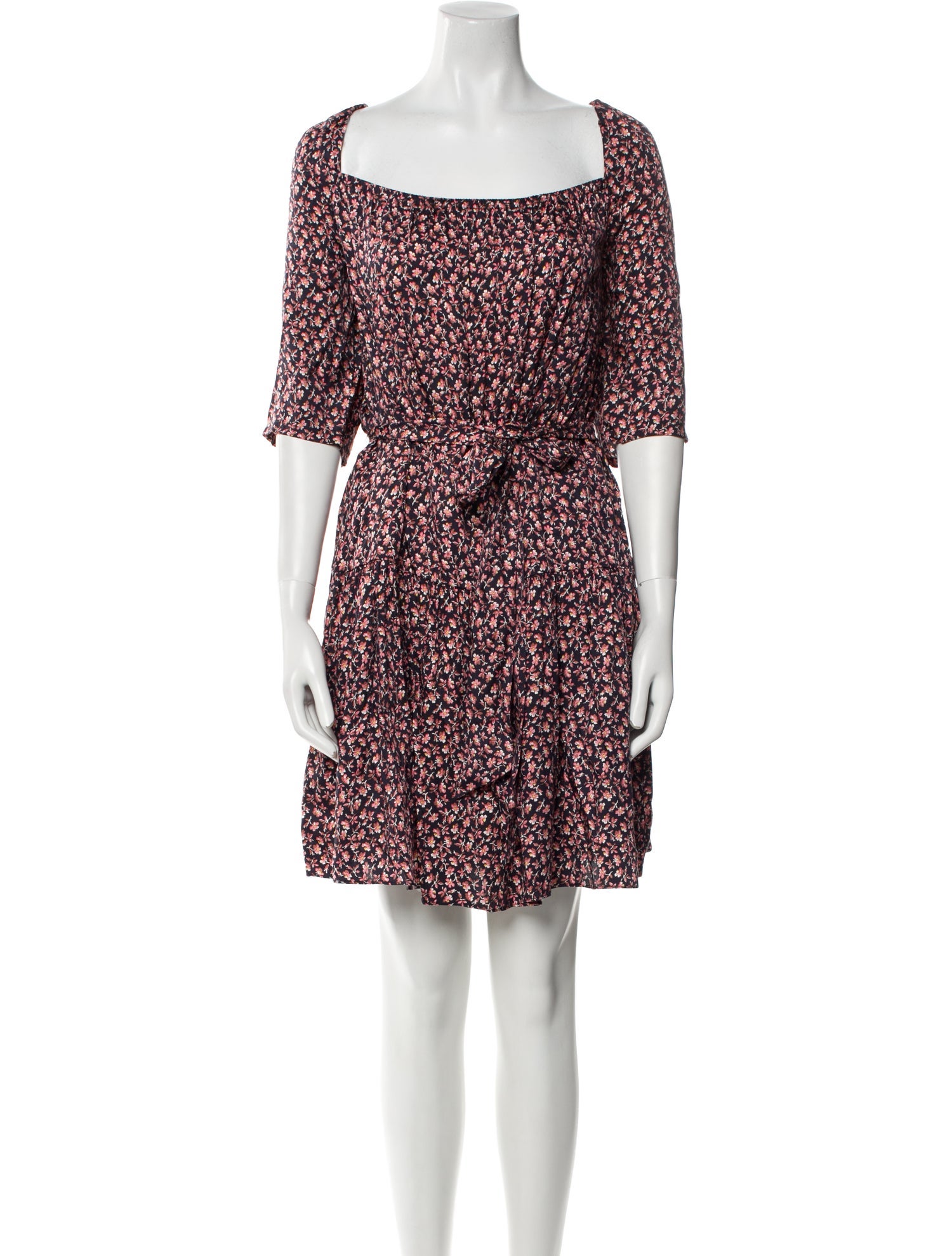 Rebecca Taylor Floral Print Knee-Length Dress