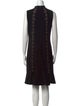 Rebecca Taylor Mock Neck Knee-Length Dress