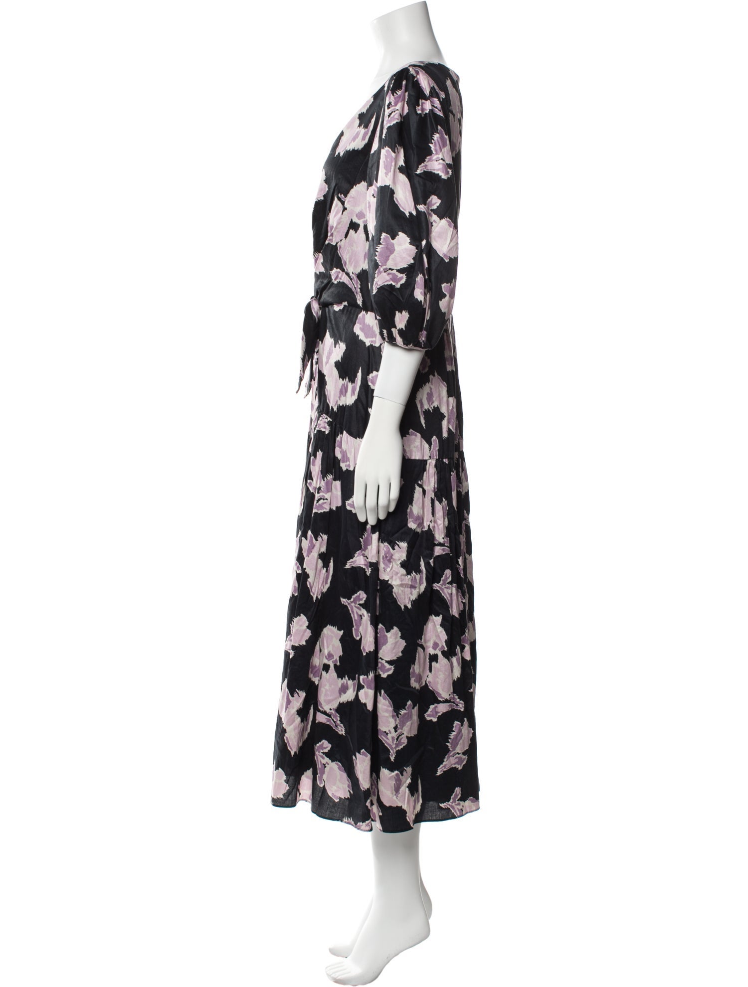 Rebecca Taylor Floral Print Long Dress