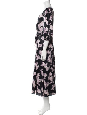 Rebecca Taylor Floral Print Long Dress