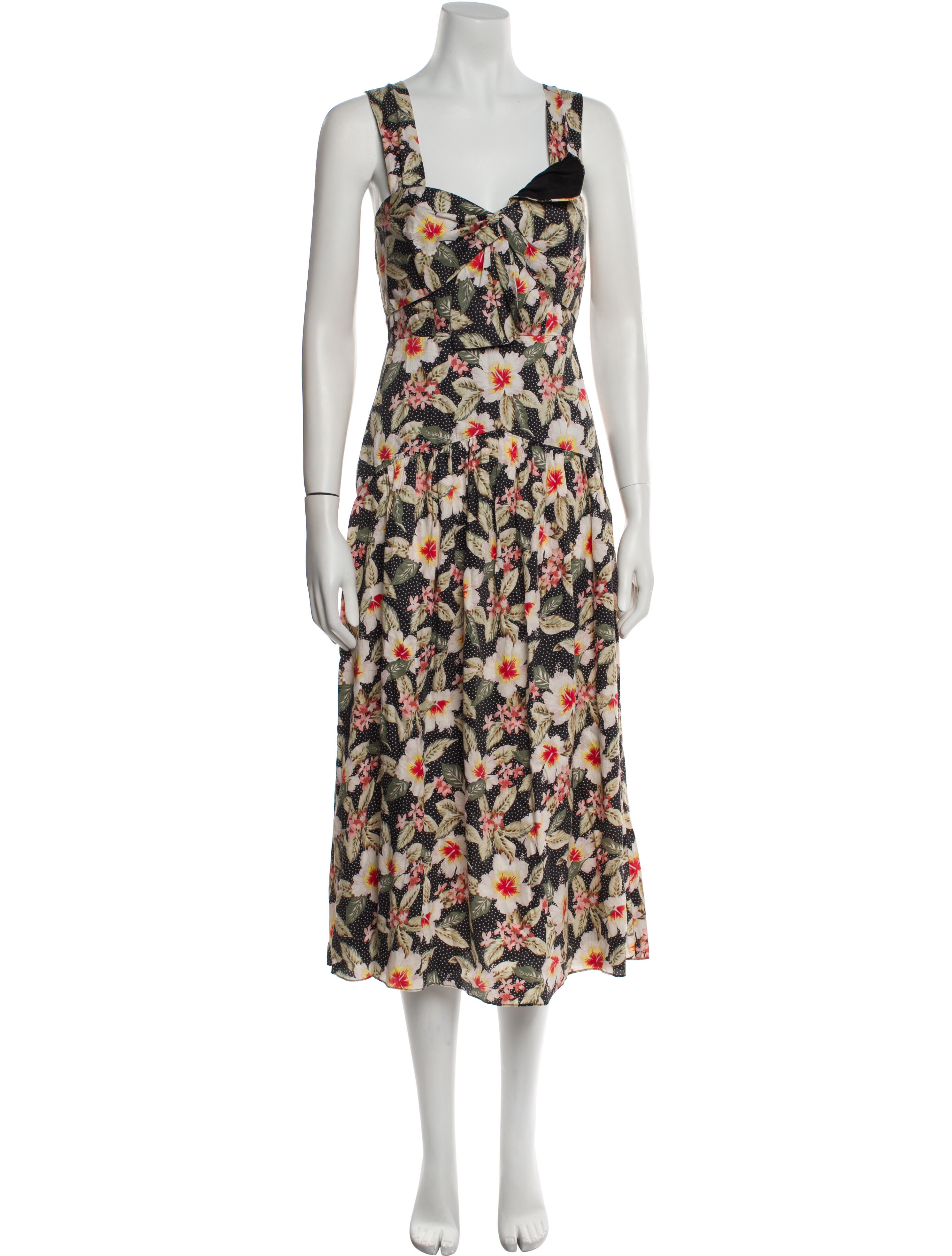 Rebecca Taylor Floral Print Midi Length Dress
