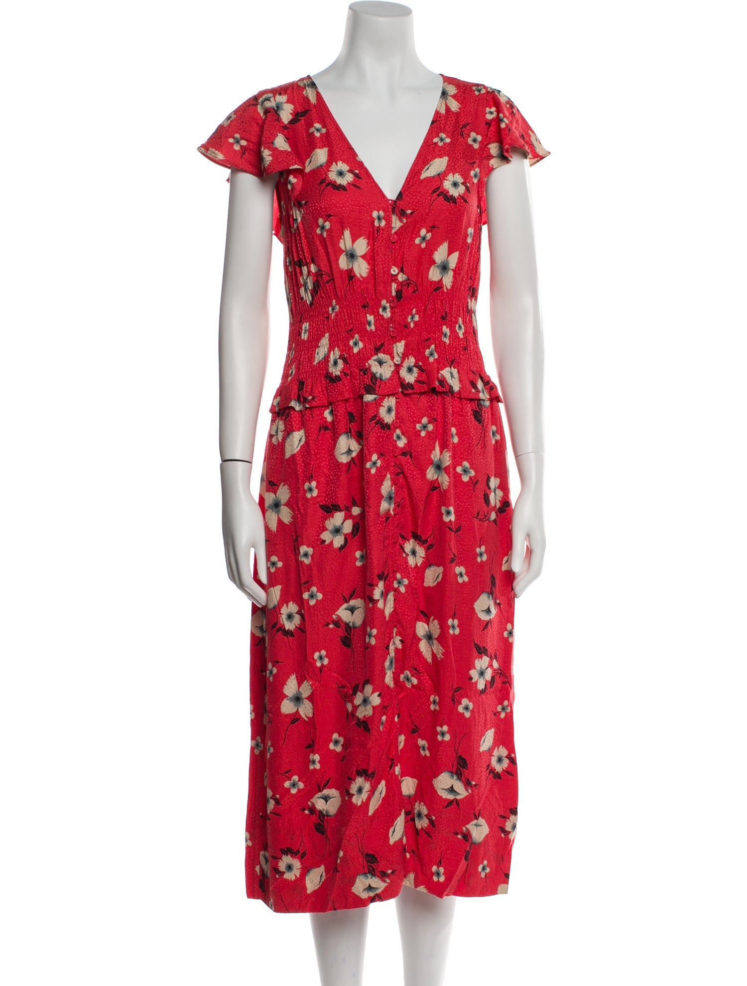 Rebecca Taylor Floral Print Long Dress