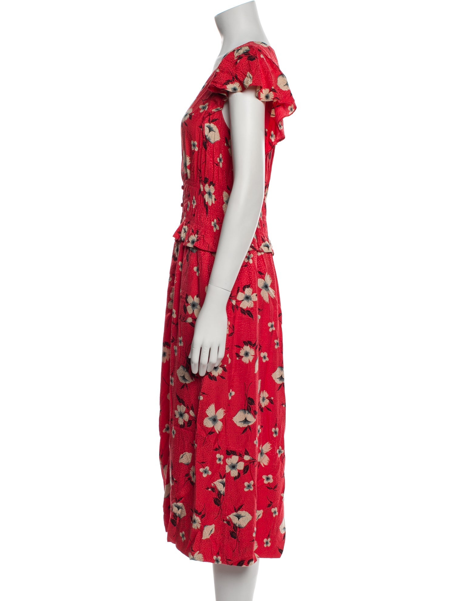 Rebecca Taylor Floral Print Long Dress