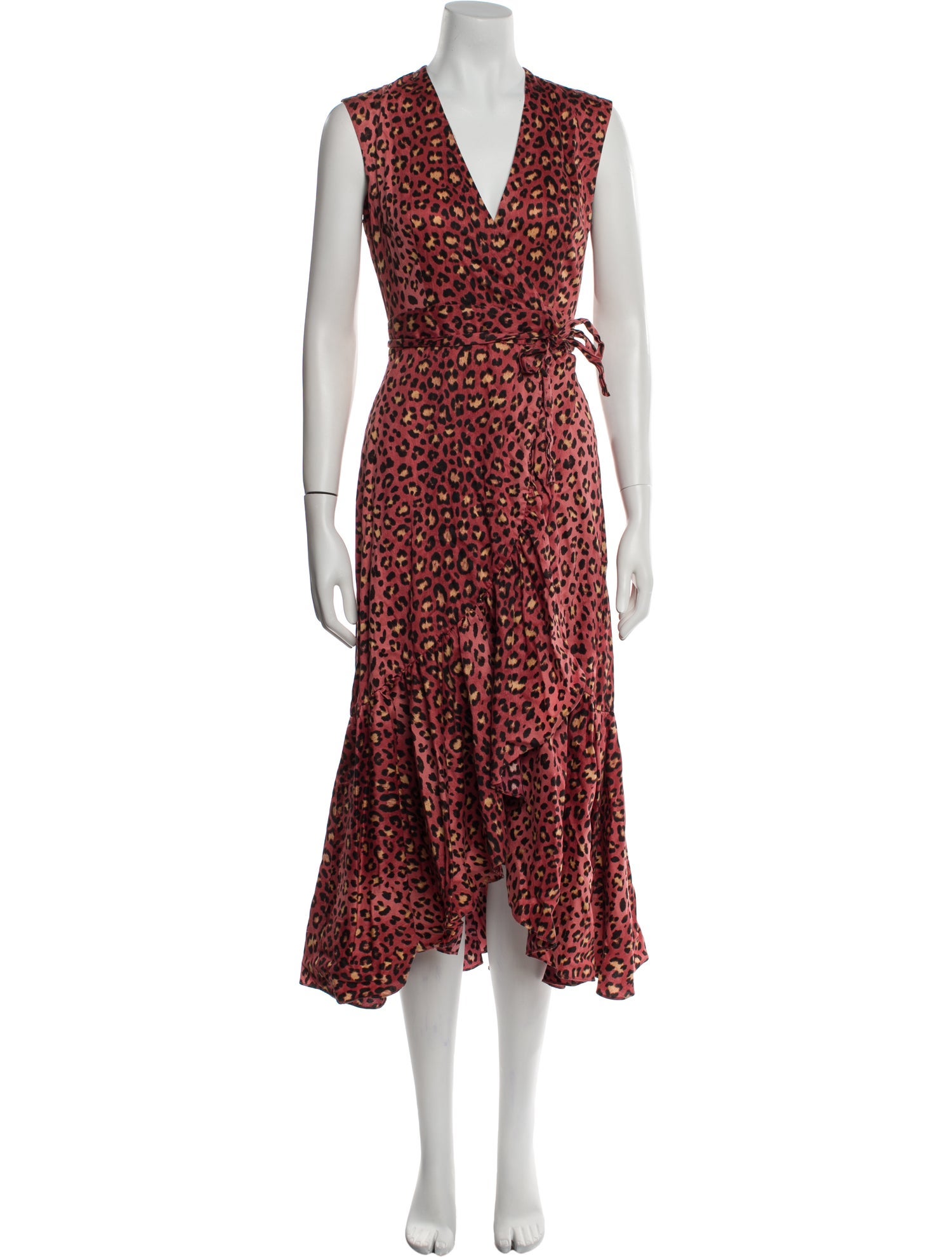 Rebecca Taylor Animal Print Midi Length Dress