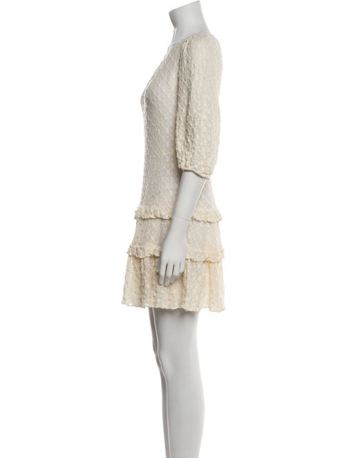 Rebecca Taylor Scoop Neck Mini Dress