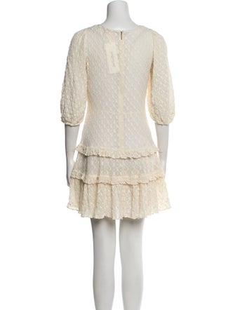 Rebecca Taylor Scoop Neck Mini Dress