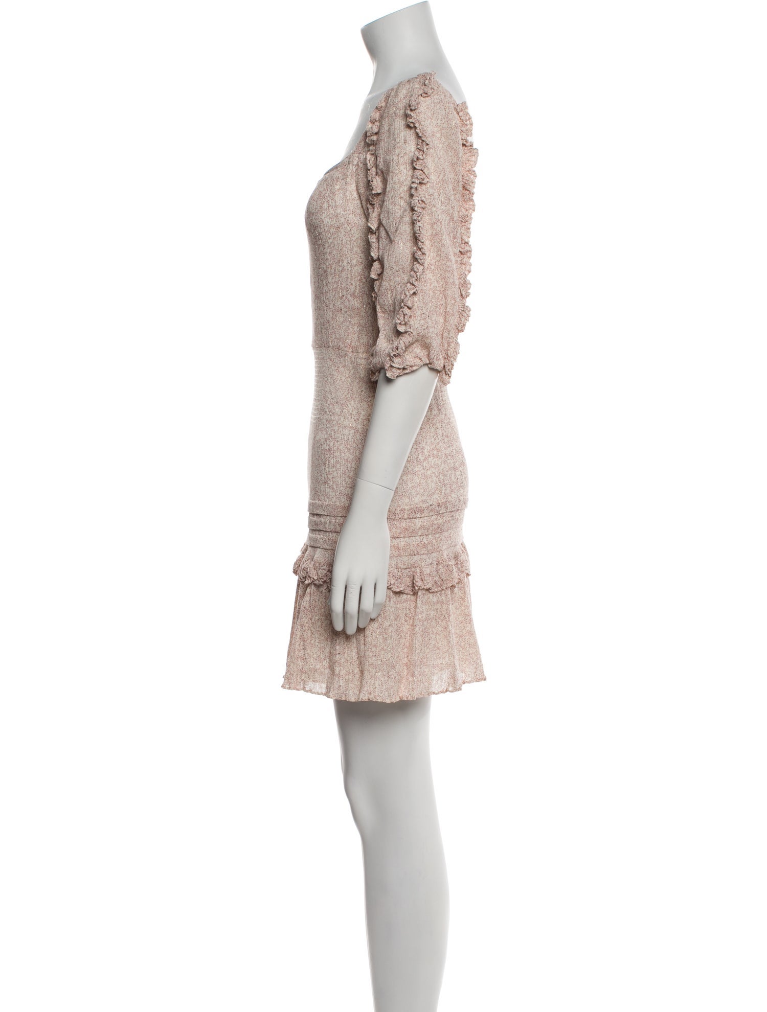 Rebecca Taylor Square Neckline Mini Dress