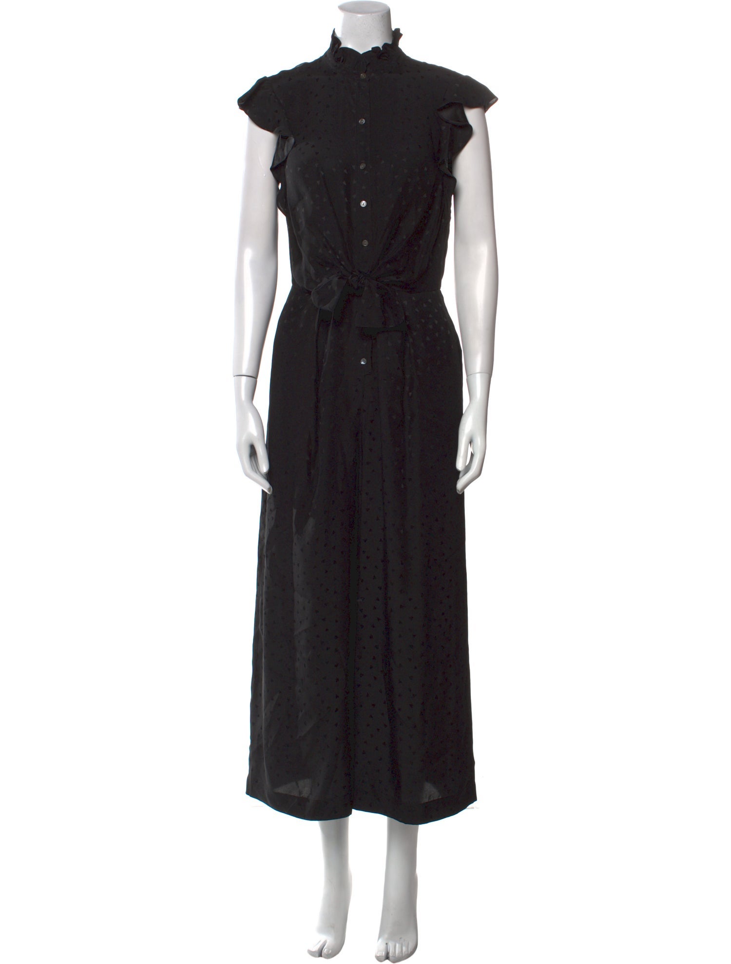 Rebecca Taylor Silk Mock Neck Jumpsuit