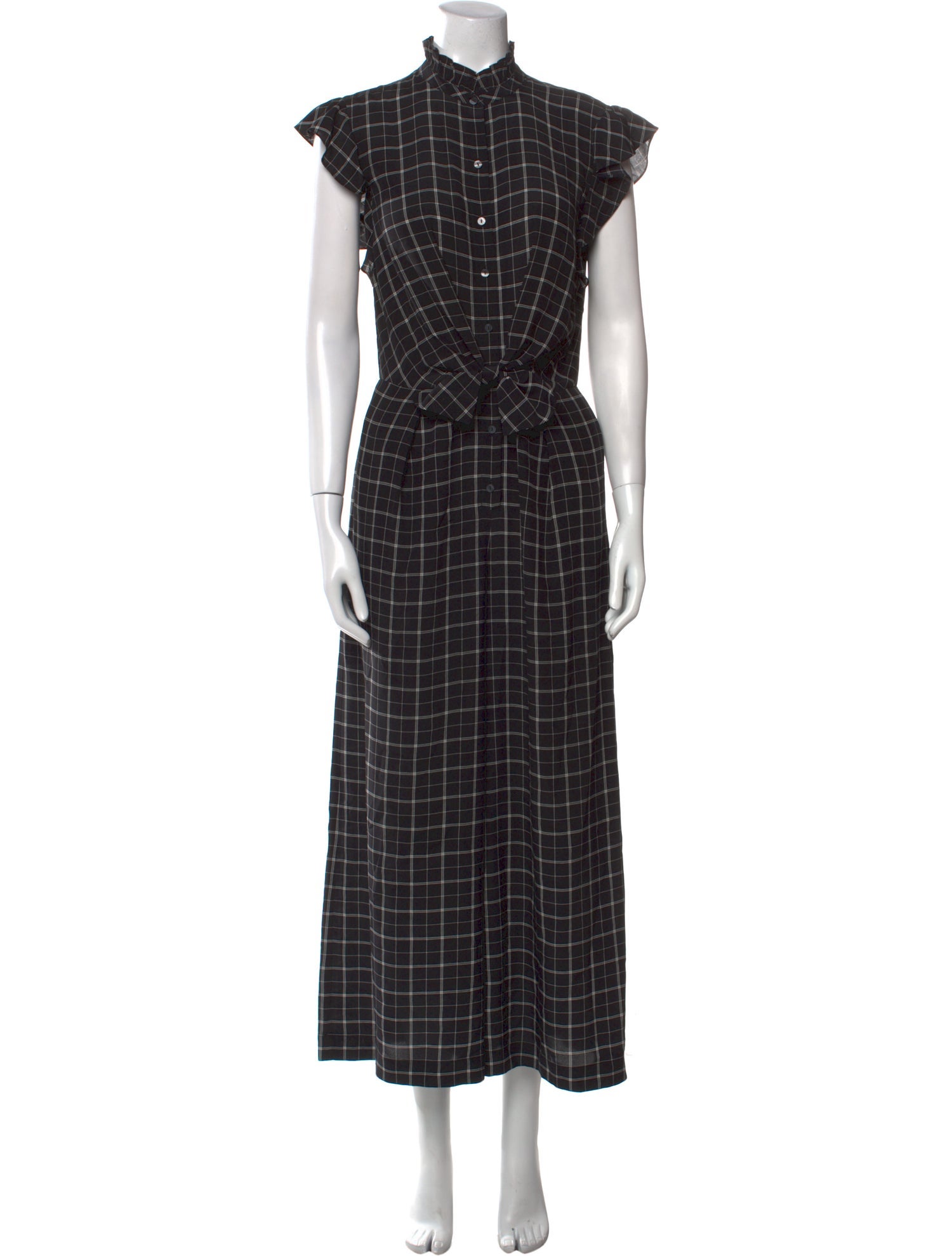 Rebecca Taylor Silk Plaid Print Jumpsuit