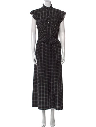 Rebecca Taylor Silk Plaid Print Jumpsuit