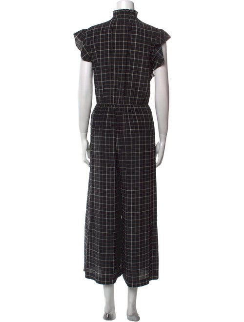Rebecca Taylor Silk Plaid Print Jumpsuit