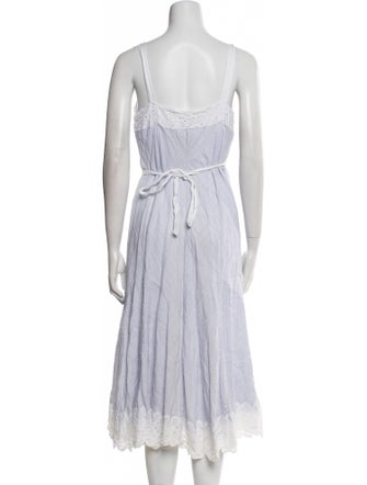 Rebecca Taylor V-Neck Midi Length Dress