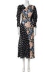 Rebecca Taylor Floral Print Midi Length Dress