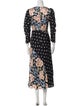 Rebecca Taylor Floral Print Midi Length Dress