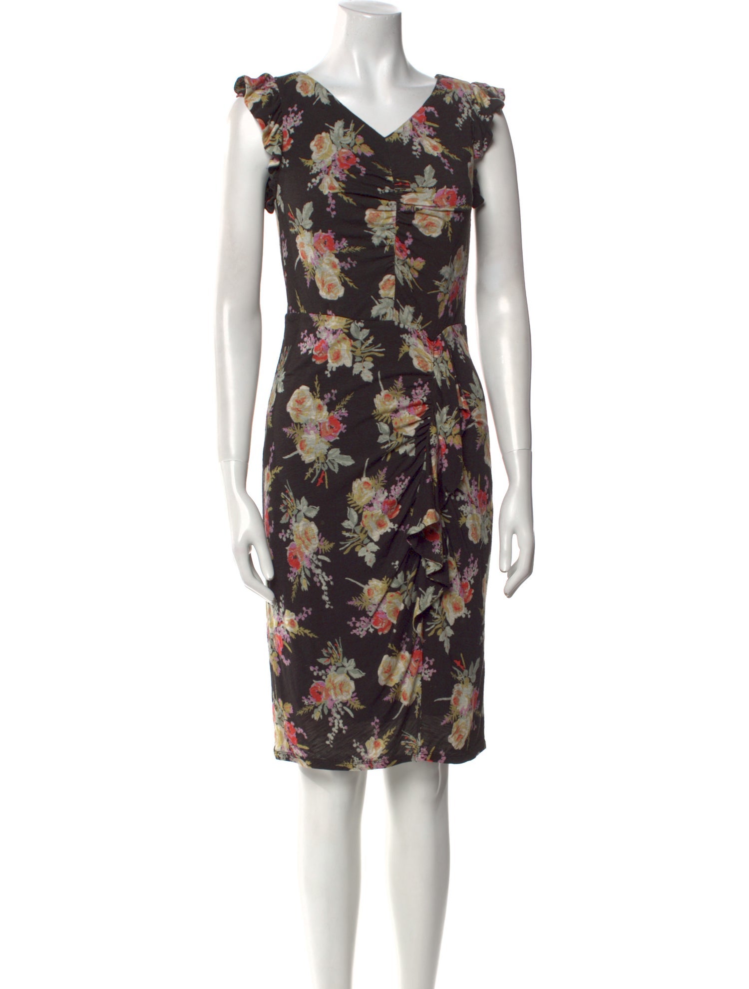 Rebecca Taylor Floral Print Midi Length Dress