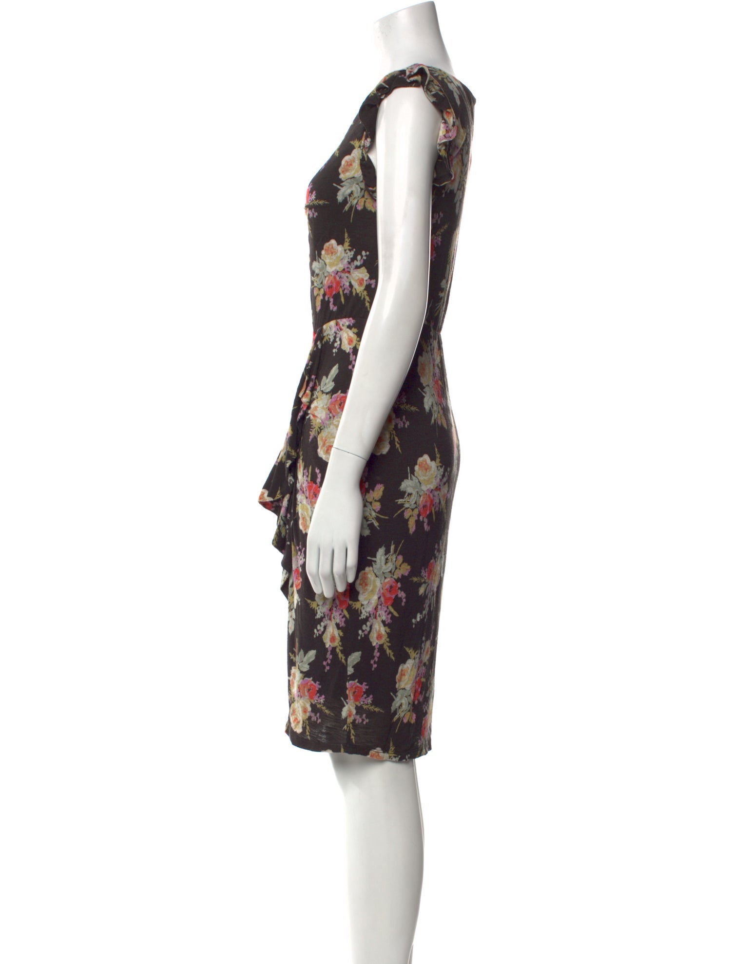 Rebecca Taylor Floral Print Midi Length Dress