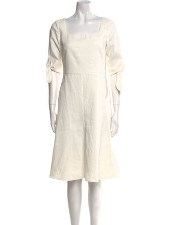 Rebecca Taylor Square Neckline Knee-Length Dress