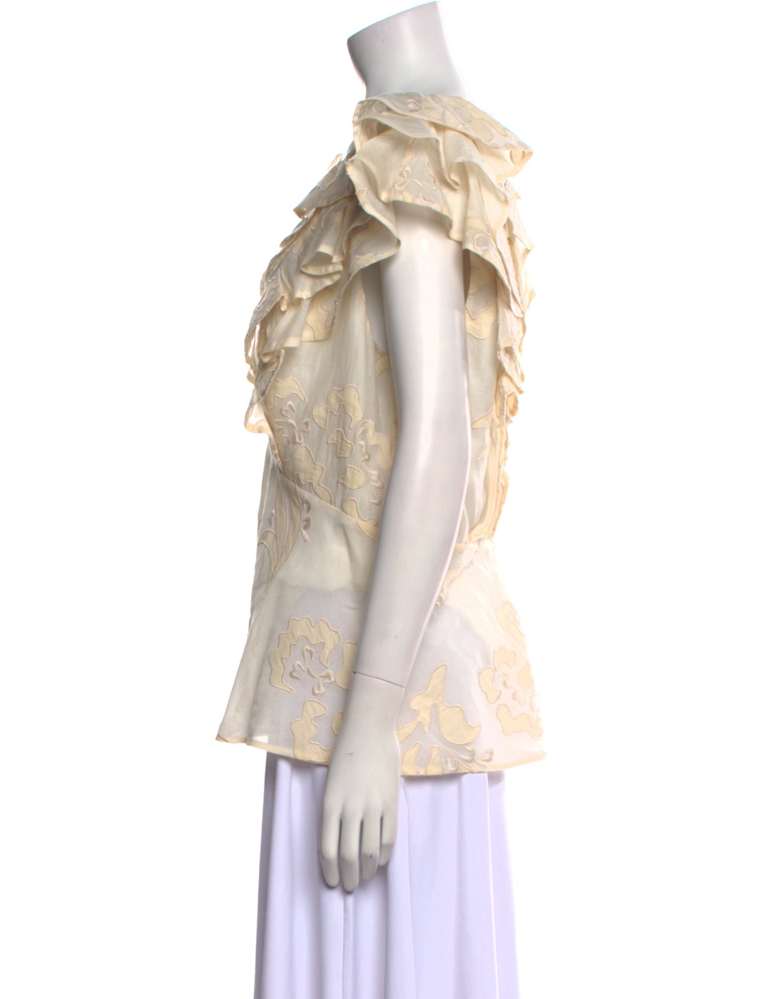 Rebecca Taylor V-Neck Short Sleeve Blouse w/ Tags