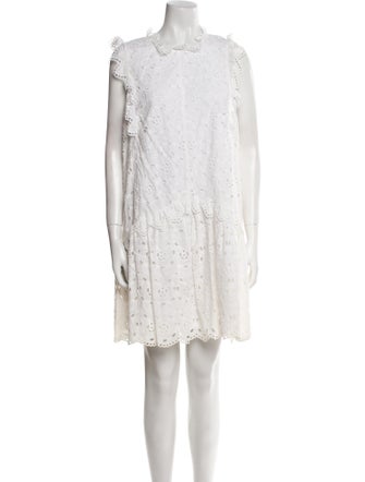 Rebecca Taylor Crew Neck Mini Dress