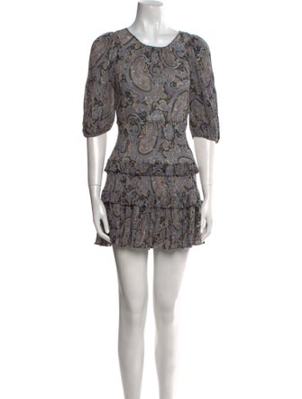 Rebecca Taylor Paisley Print Mini Dress