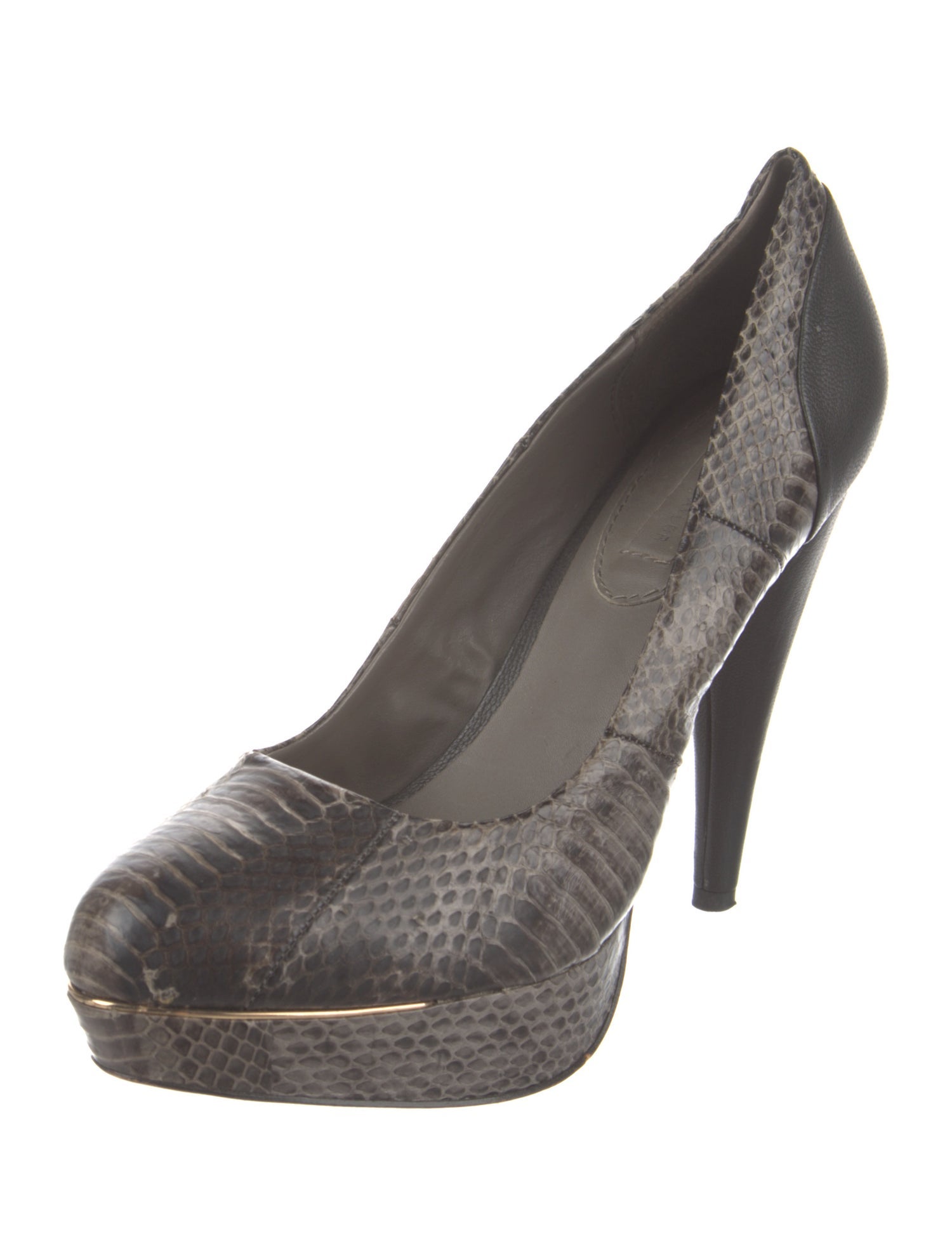 Rebecca Taylor Embossed Leather Animal Print Pumps