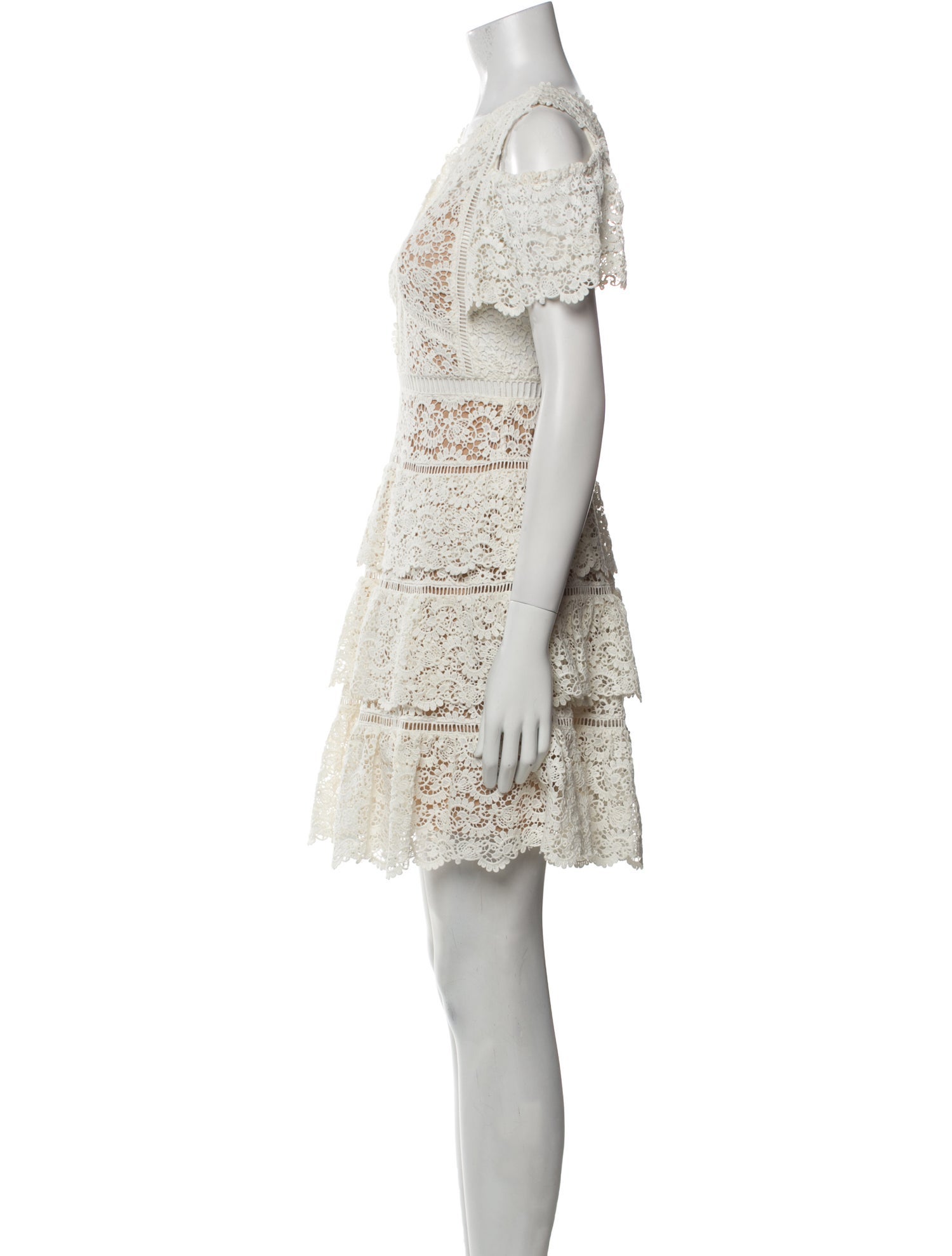 Rebecca Taylor Lace Pattern Mini Dress