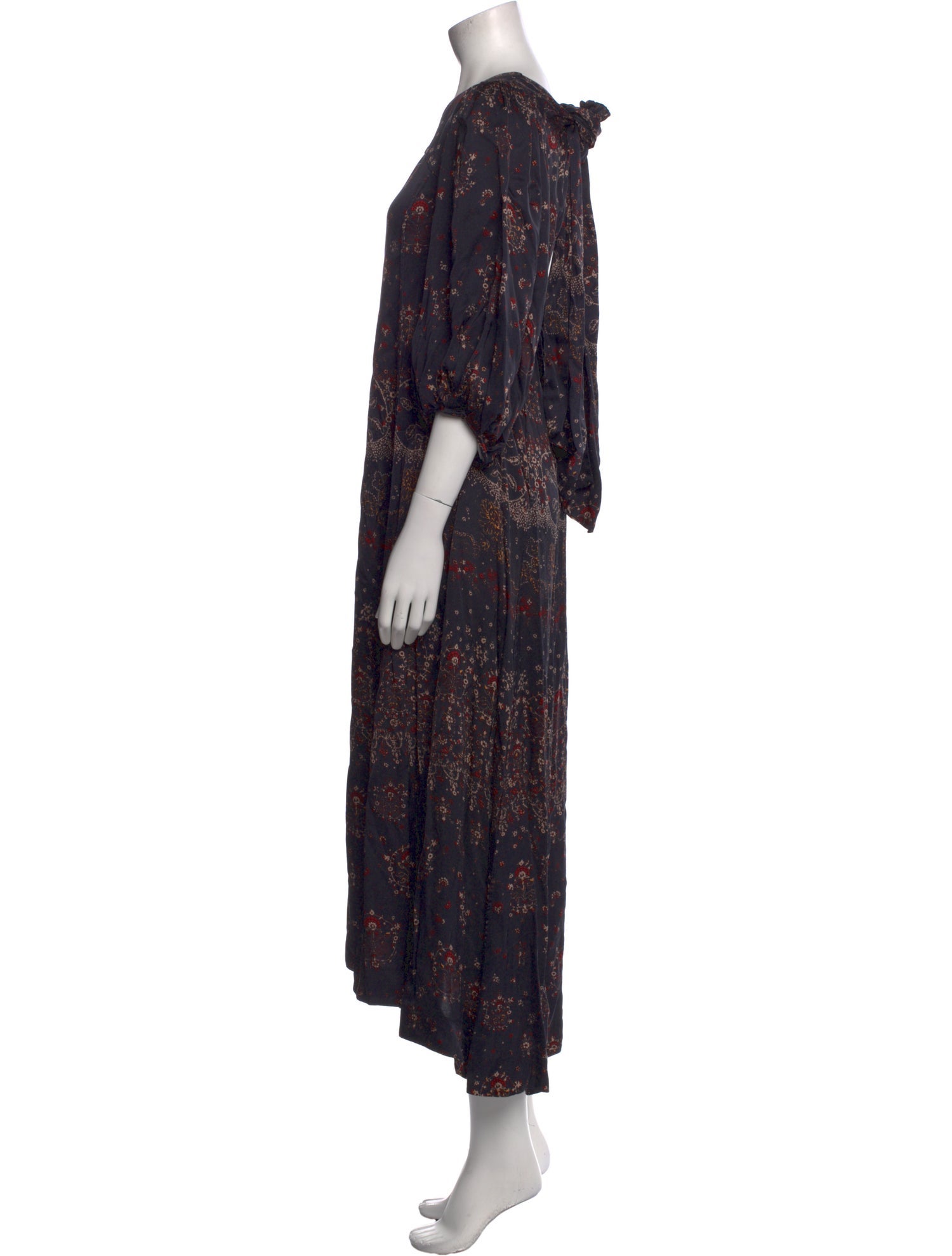 Rebecca Taylor Floral Print Long Dress