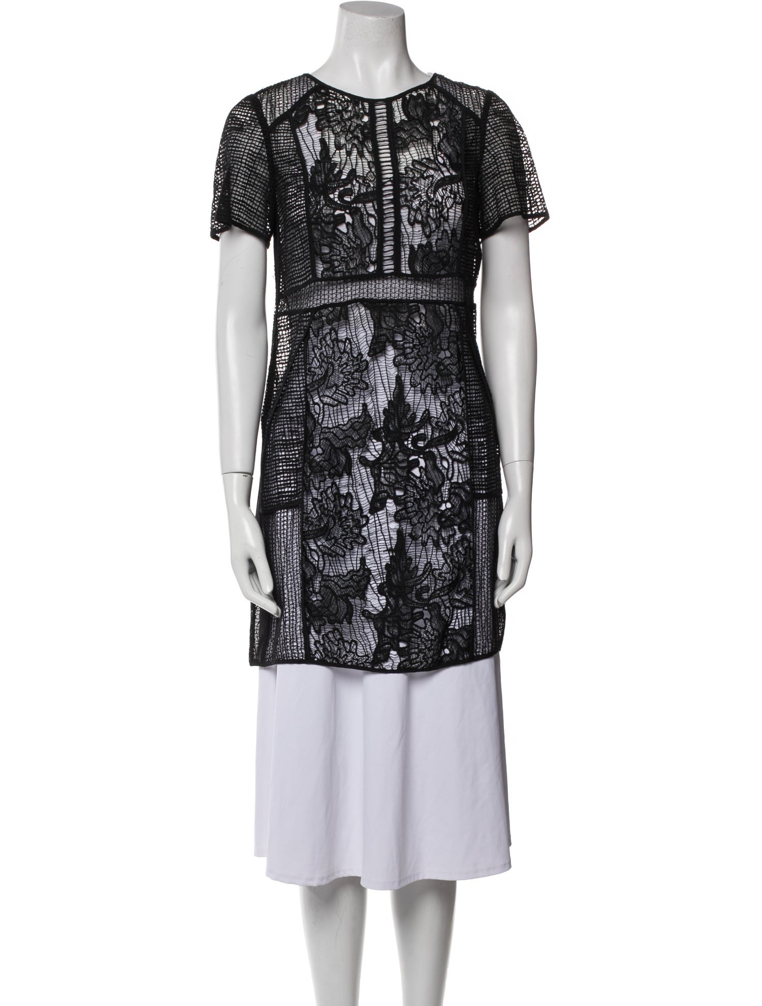 Rebecca Taylor Lace Pattern Mini Dress