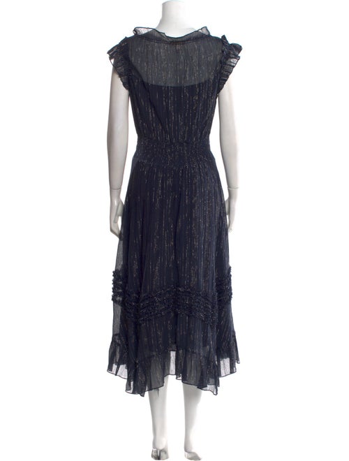 Rebecca Taylor Striped Midi Length Dress