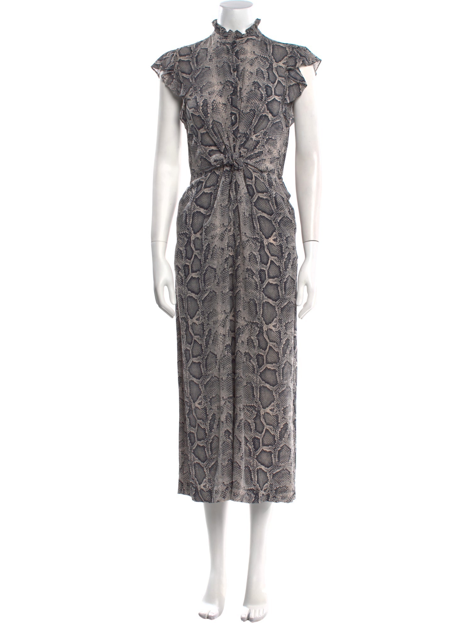 Rebecca Taylor Silk Animal Print Jumpsuit