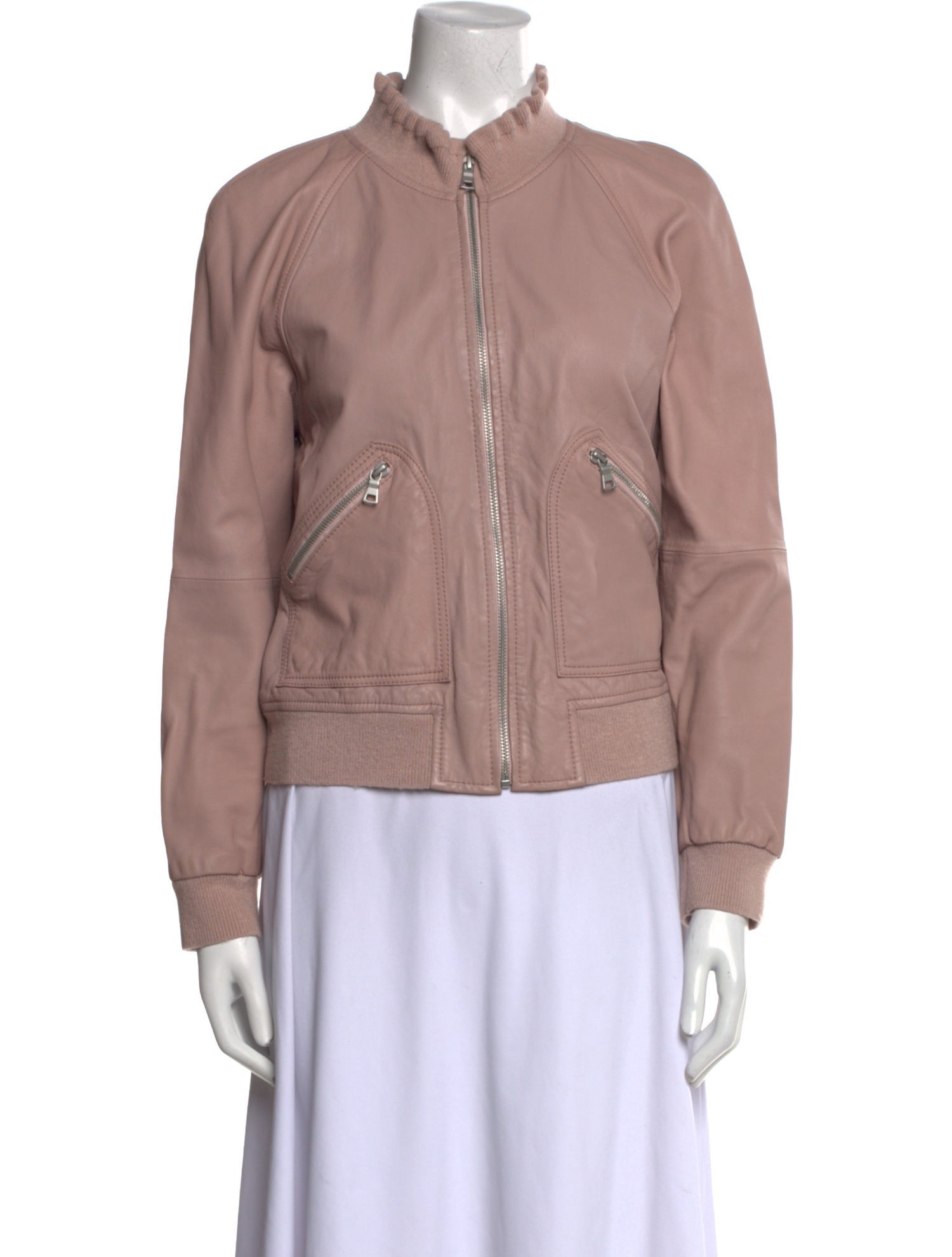 Rebecca Taylor Leather Bomber Jacket