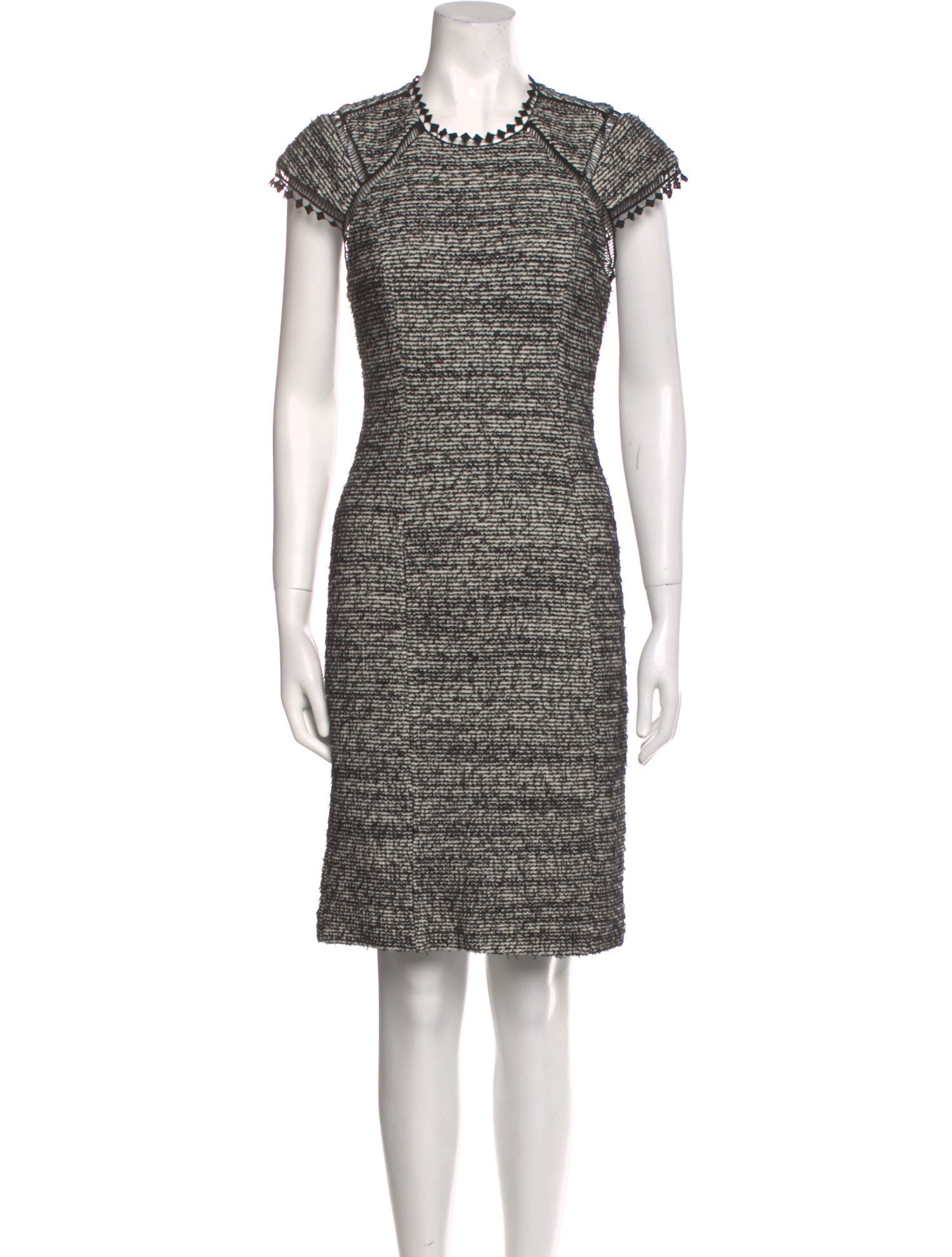 Rebecca Taylor Tweed Pattern Knee-Length Dress