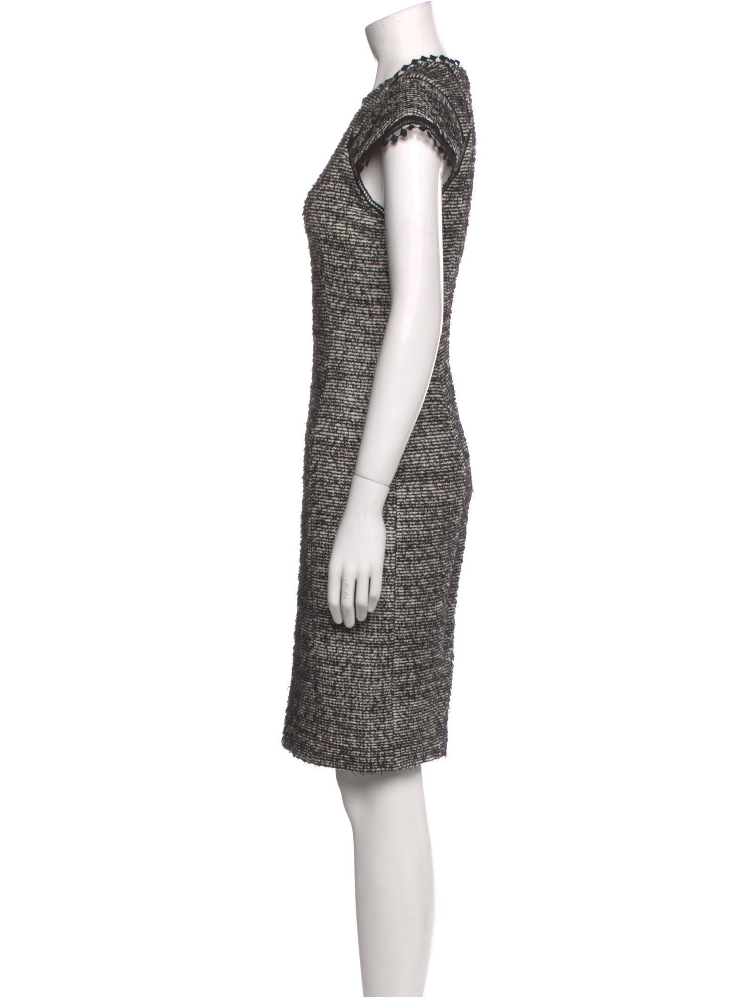 Rebecca Taylor Tweed Pattern Knee-Length Dress