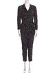 Rebecca Taylor Polka Dot Print V-Neck Jumpsuit