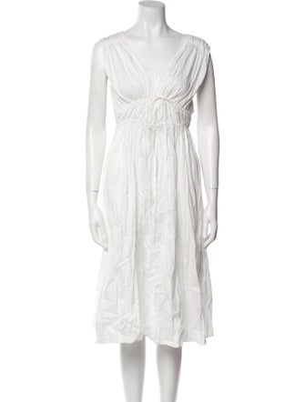 Rebecca Taylor V-Neck Midi Length Dress