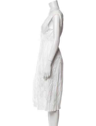 Rebecca Taylor V-Neck Midi Length Dress