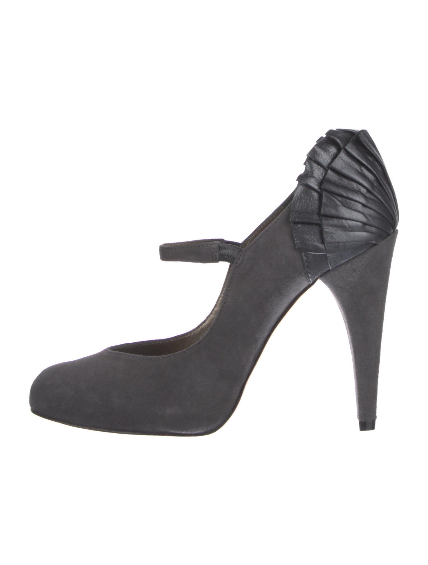 Rebecca Taylor Suede Pleated Accents D'Orsay Pumps