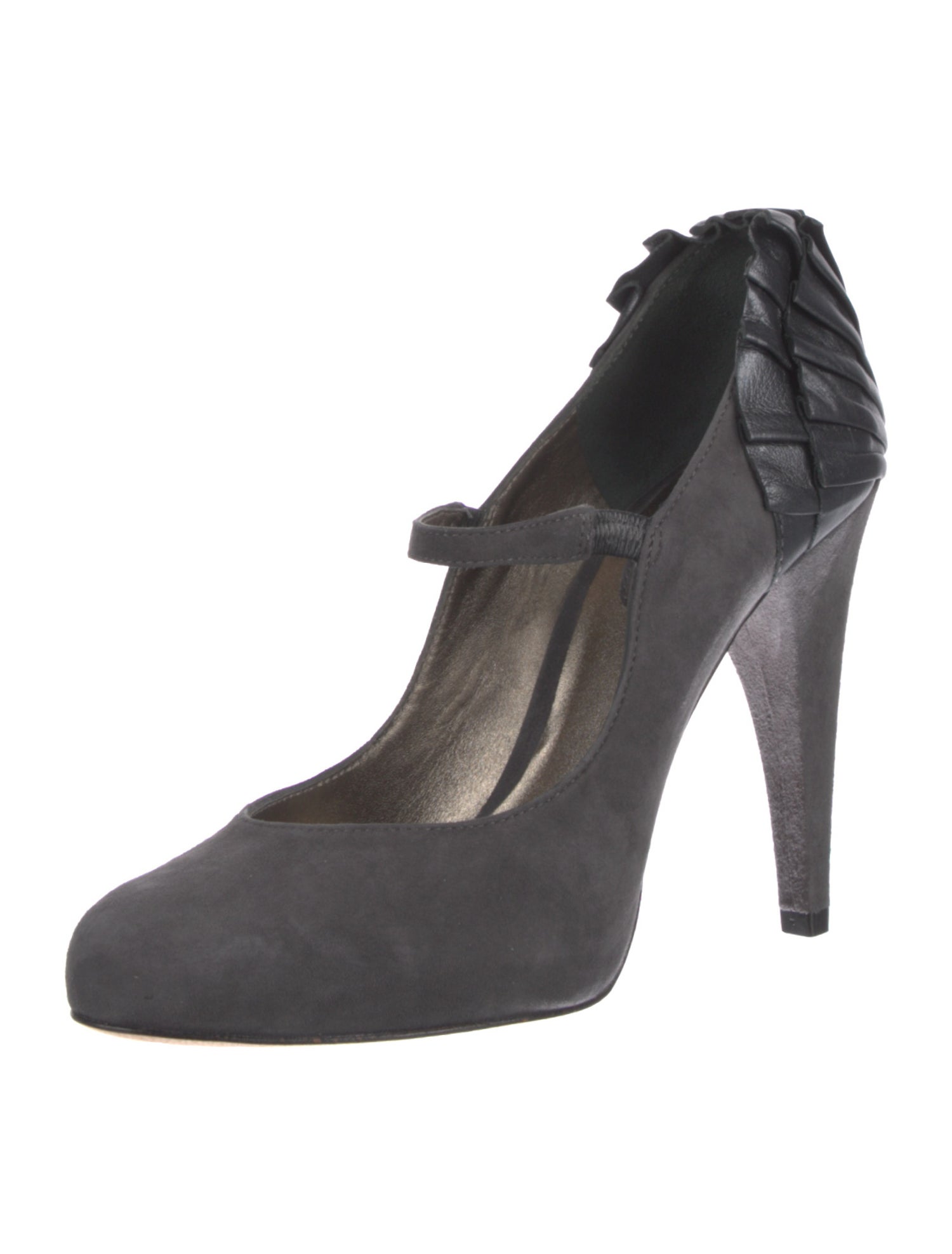 Rebecca Taylor Suede Pleated Accents D'Orsay Pumps