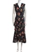 Rebecca Taylor Floral Print Midi Length Dress