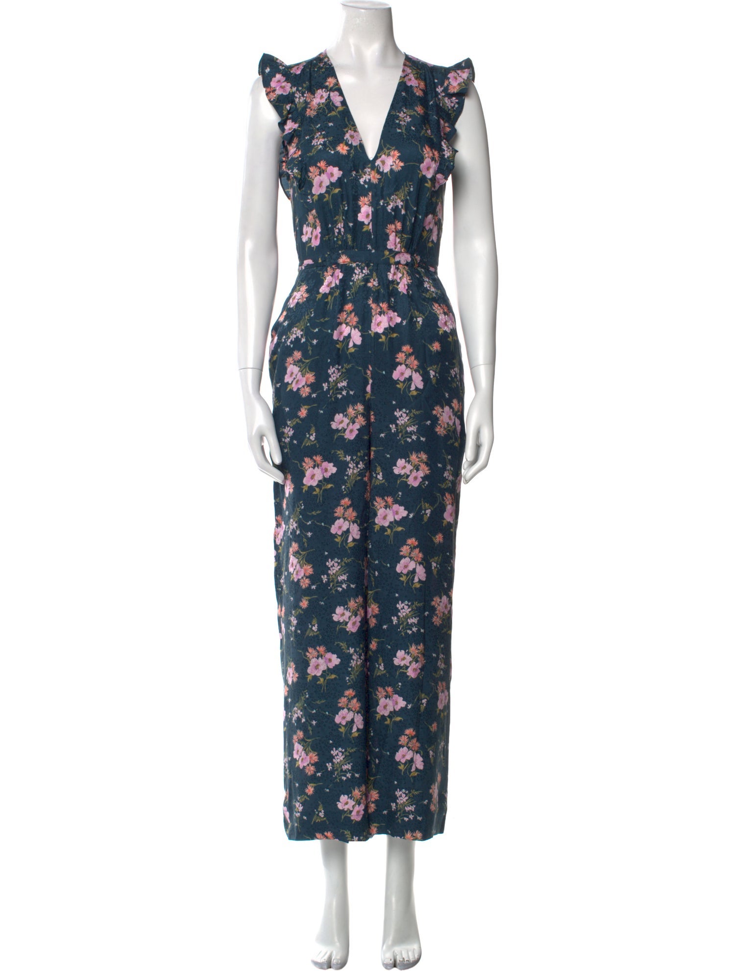 Rebecca Taylor Silk Floral Print Jumpsuit