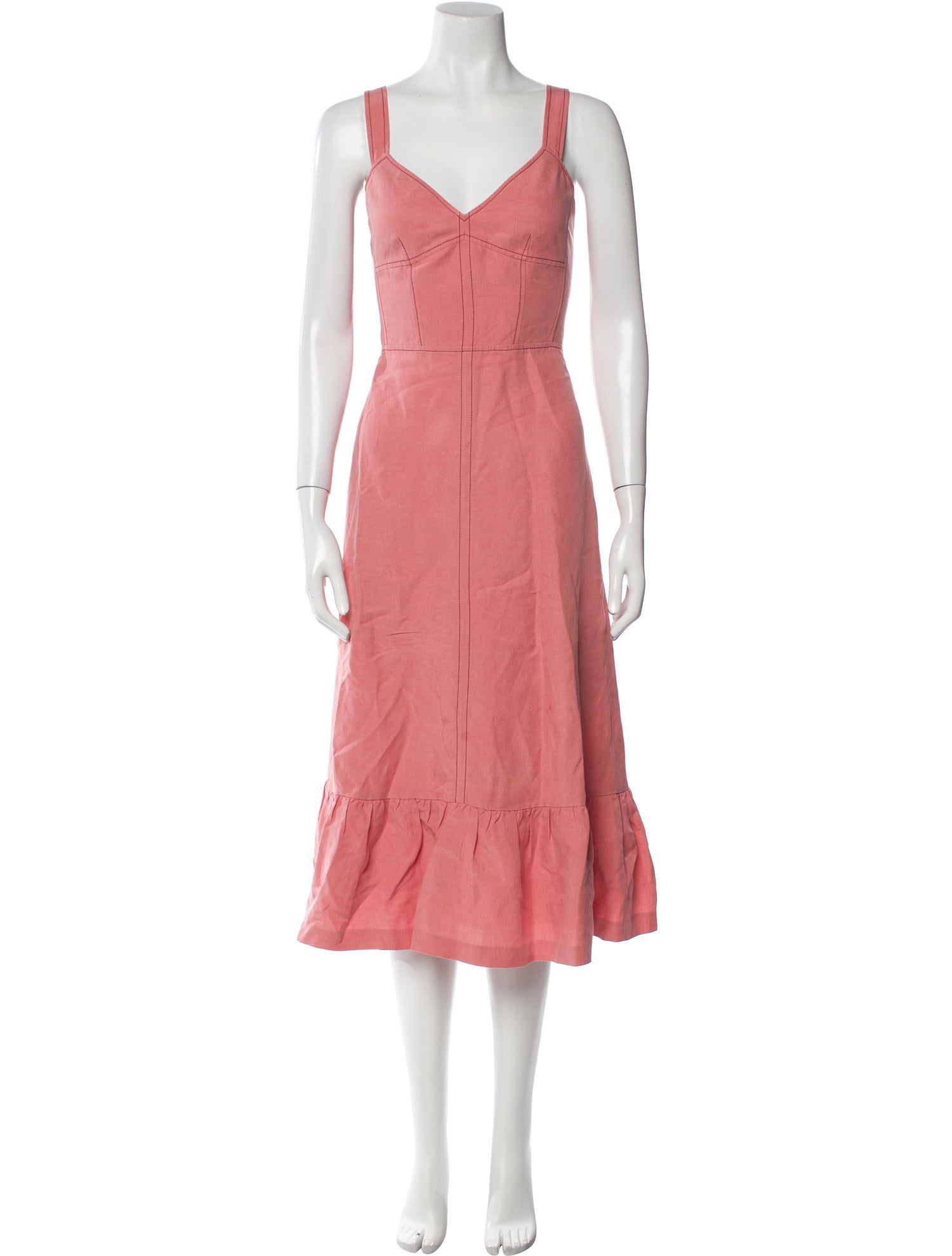 Rebecca Taylor V-Neck Midi Length Dress