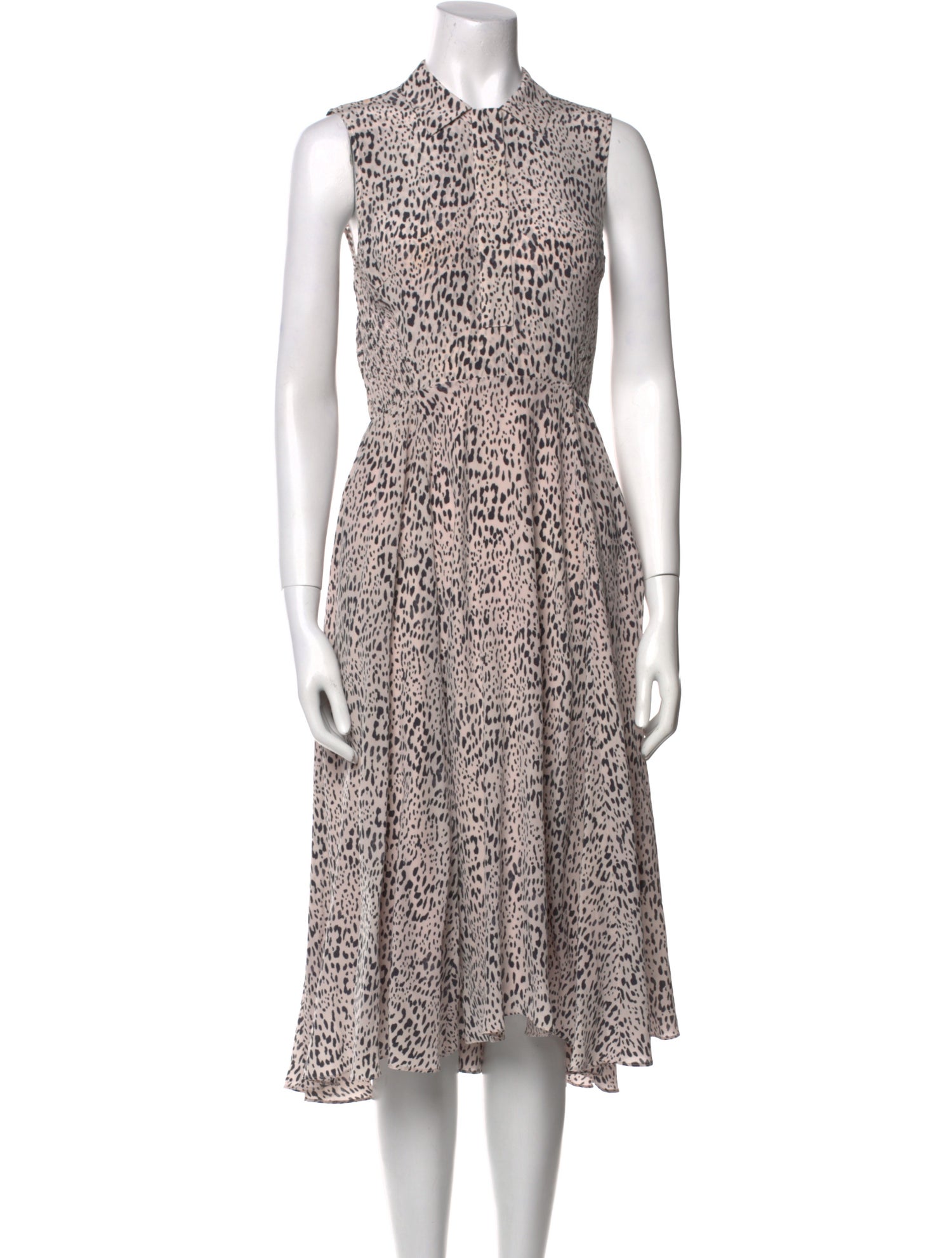 Rebecca Taylor Animal Print Midi Length Dress