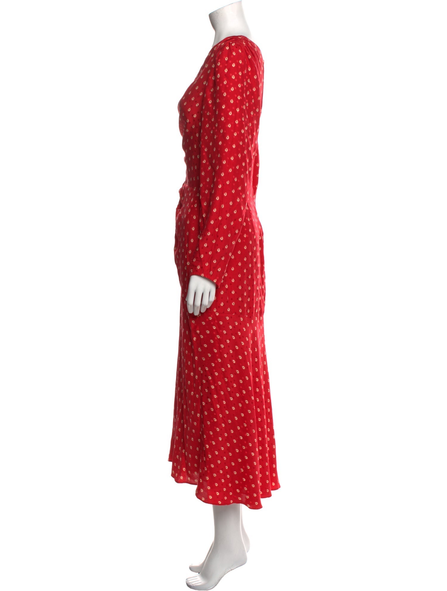 Rebecca Taylor Polka Dot Print Long Dress