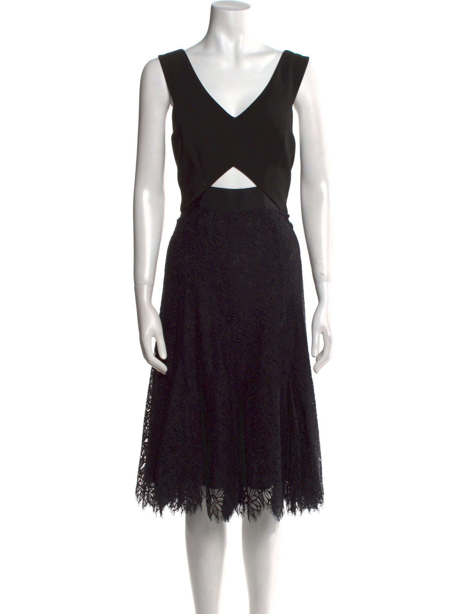 Rebecca Taylor V-Neck Midi Length Dress