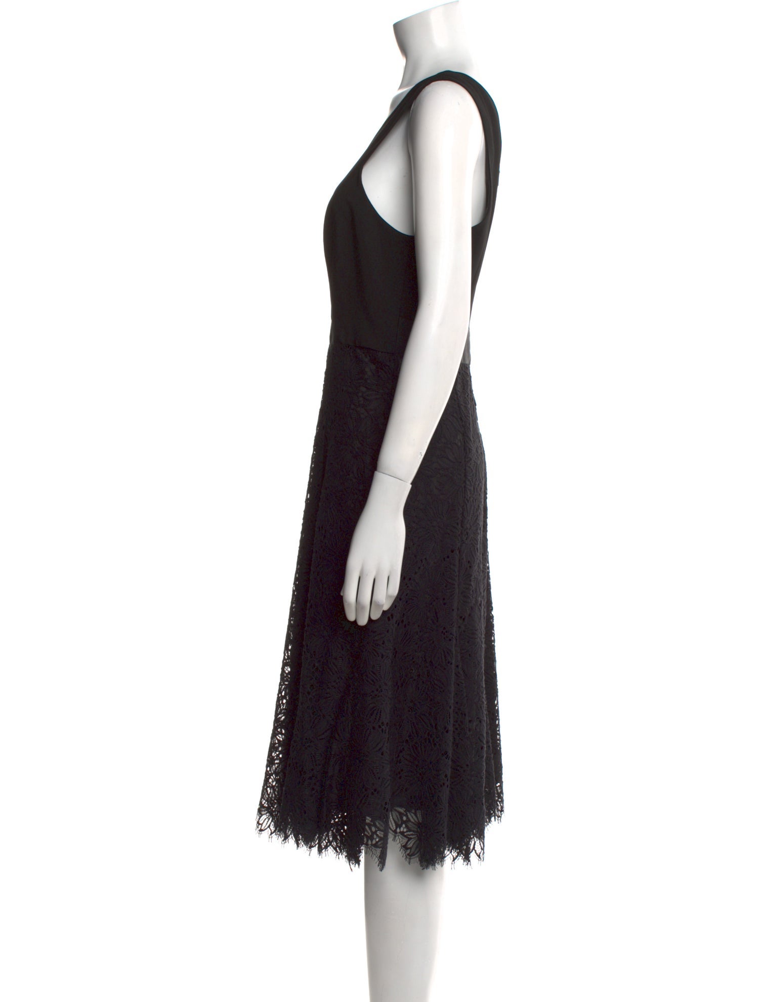 Rebecca Taylor V-Neck Midi Length Dress