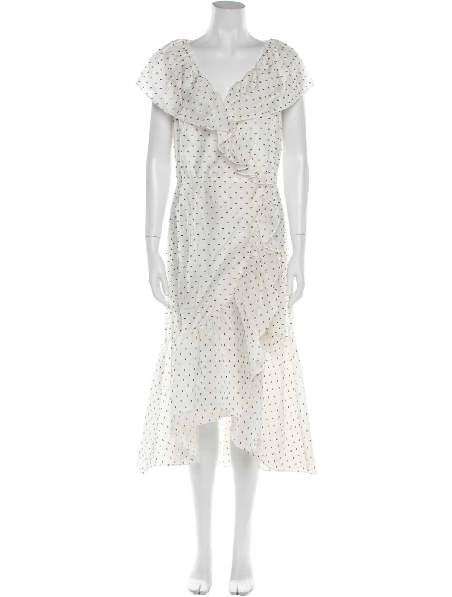 Rebecca Taylor Polka Dot Print Long Dress